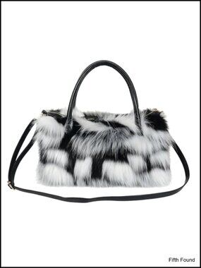 Faux Fur Tote Bag Fluffy Shoulder Handbag Furry Purse